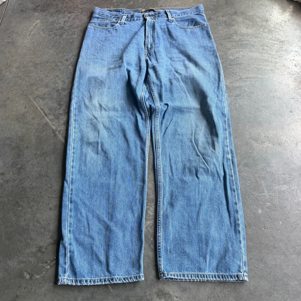 Vtg Levis Silver Tab Denim Jeans Size 34x31 Low And Loose Y2K 90s Baggy Wide Leg